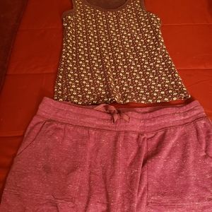 Cute purple tank and purple shorts